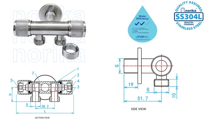 AISI304 Luxury Two Way Tap
